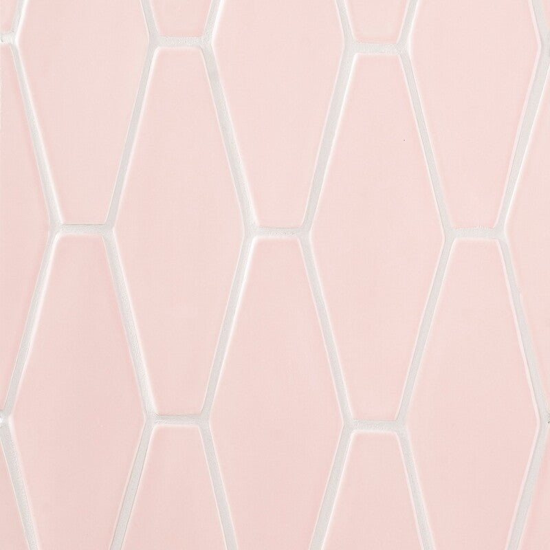 STATUS CERAMIC: Rosie Longest Hexagon Field Tile (glossy | 3"x7"x7/8" | beveled)