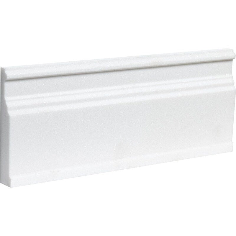 ASPEN WHITE : Baseboard (honed | 5"x12"x1/16" | straight cut)