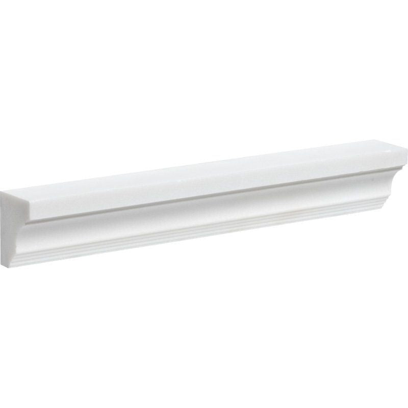 ASPEN WHITE : Cornice Molding (polished | 2"x12"x1" | straight cut)