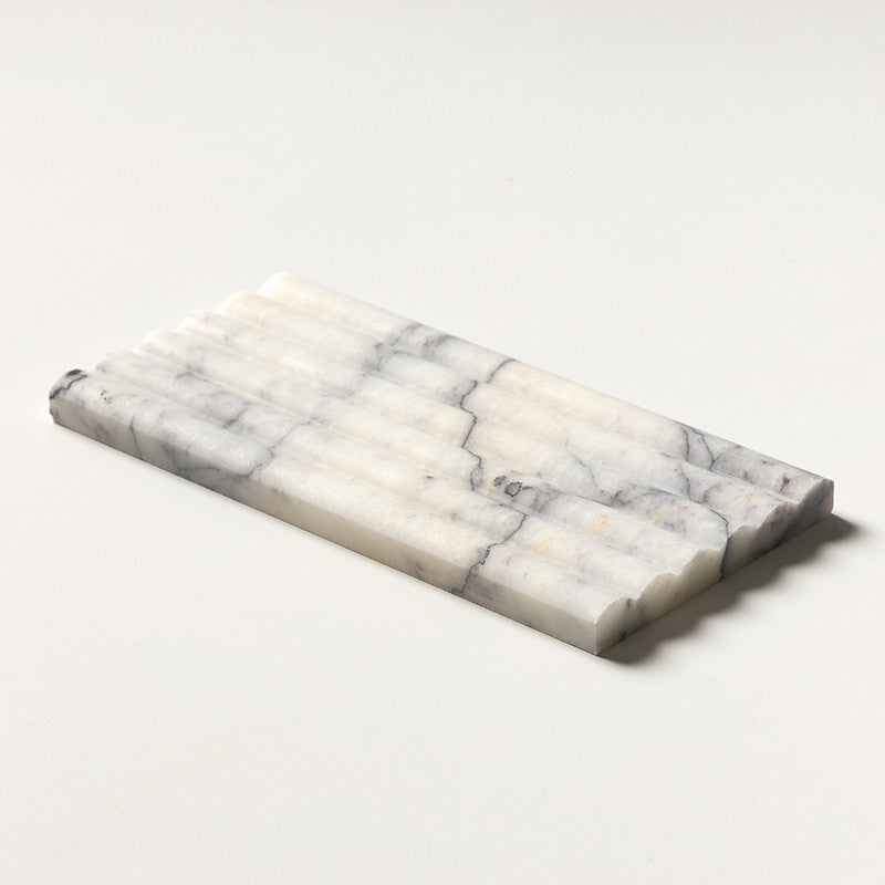 FLUTED: Lilac Field Deco Tile (honed | 6"x12"x3/4" | straight cut)