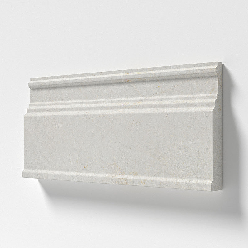 VANILLA: Modern Baseboard (honed | 5"x12"x1/16" | straight cut)