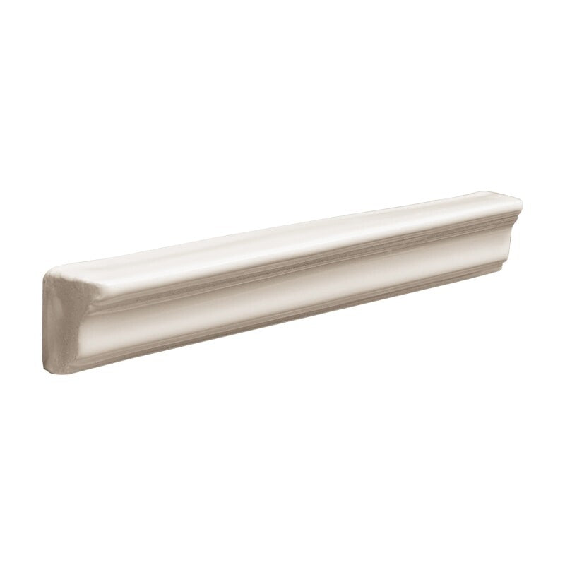 CHEZ MONET CERAMIC: White Ceramic Finishing Edge (glossy | 1"x6"x3/4" | straight cut)