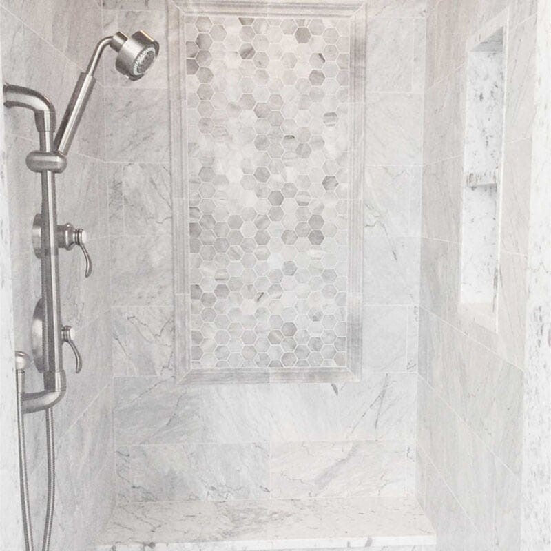 AVENZA : Hexagon Mosaic (honed | 10"x12"x3/8" | straight cut)