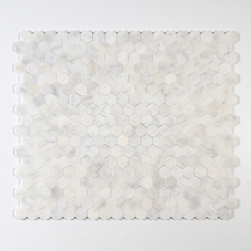 GLACIER : Hexagon Mosaic (honed | 10"x12"x3/8" | straight cut)
