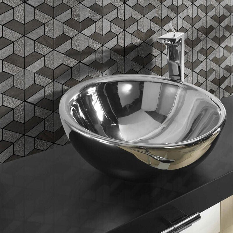 BOSPHORUS: 3D Hexagon Mosaic (textured | 10"x12"x3/8" | straight cut)