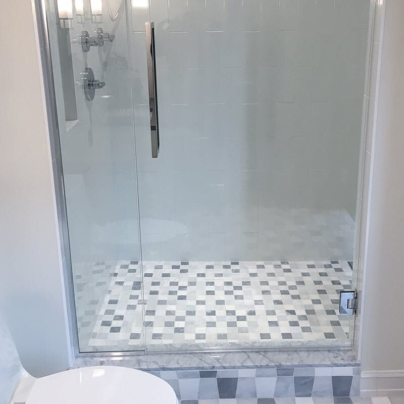 AVENZA : Snow White Allure Light 2X2 Straight Stack Mosaic (textured | 12"x12"x3/8" | straight cut)