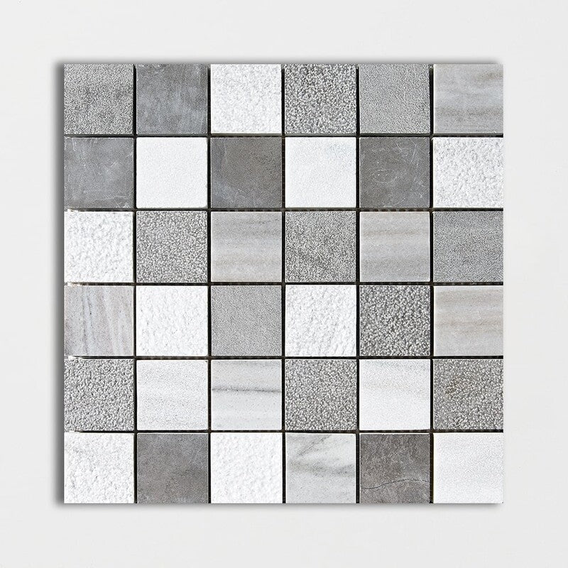 SKYLINE : Bosphorus 2X2 Straight Stack Mosaic (textured | 12"x12"x3/8" | straight cut)