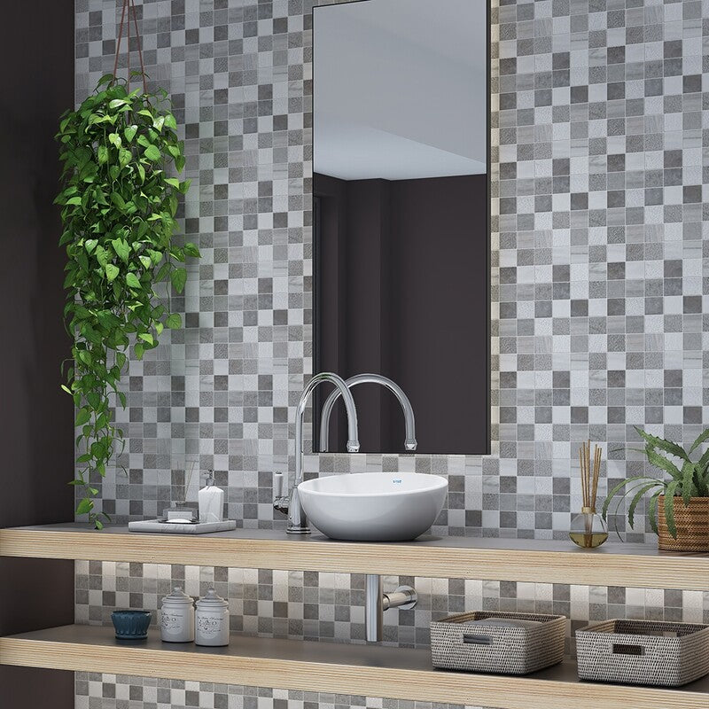 SKYLINE : Bosphorus 2X2 Straight Stack Mosaic (textured | 12"x12"x3/8" | straight cut)