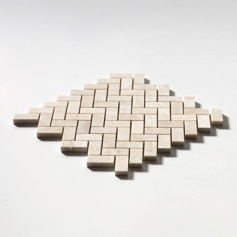 DIANA ROYAL : 1X2 Herringbone Mosaic (honed | 11"x11"x3/8" | straight cut)