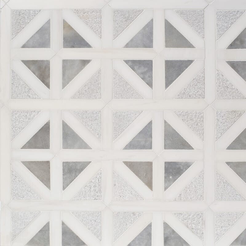 STUDIO : Avenza Classic Lattice Mosaic (multi finish | 14"x14"x3/4" | straight cut)