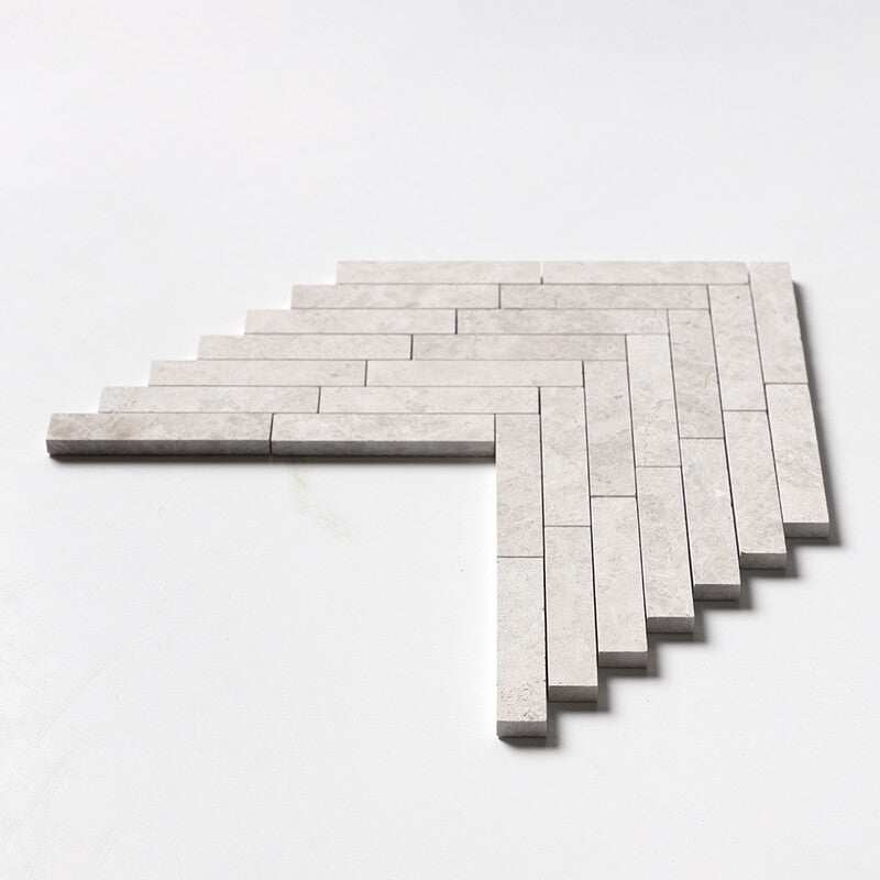 STUDIO : Large Herringbone Mosaic (honed | 9"x12"x7/8" | straight cut)