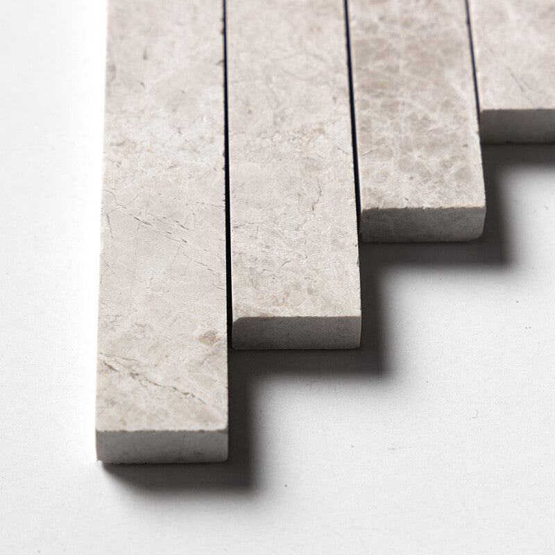 STUDIO : Large Herringbone Mosaic (honed | 9"x12"x7/8" | straight cut)