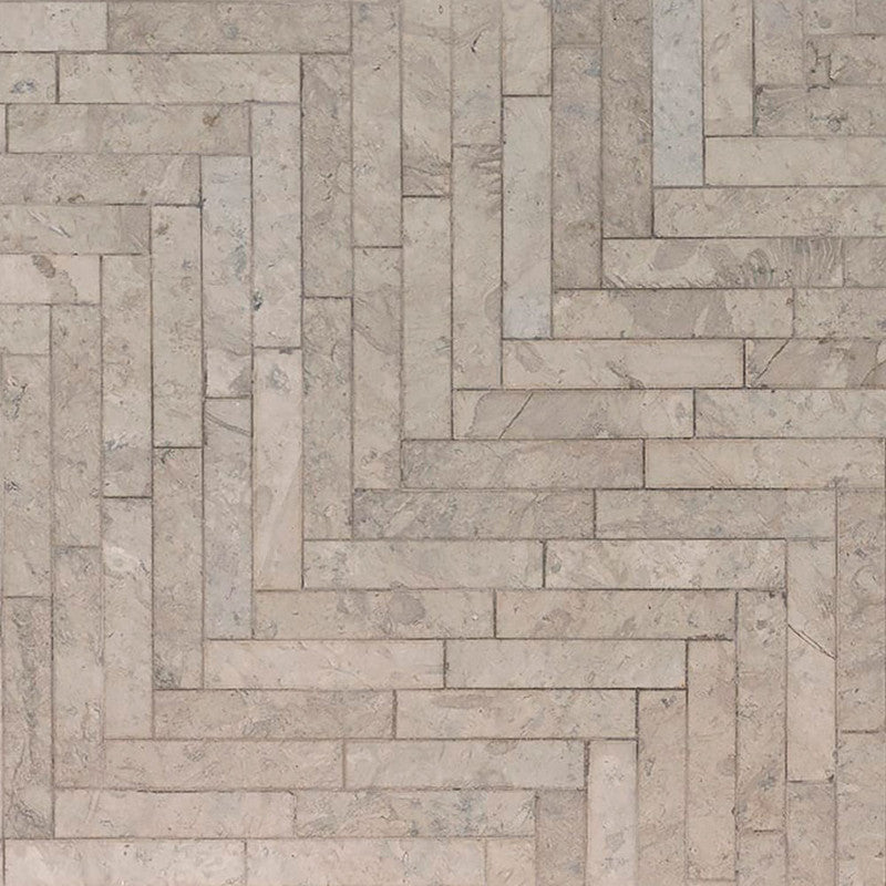 STUDIO : Large Herringbone Mosaic (honed | 9"x12"x7/8" | straight cut)