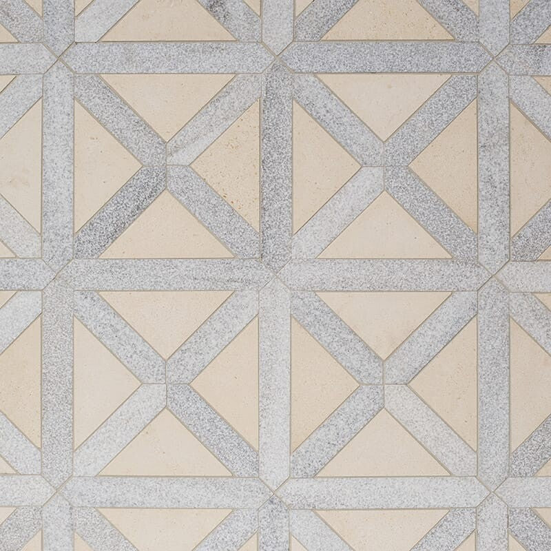 STUDIO : Skyline Large Lattice Mosaic (multi finish | 13"x13"x7/8" | straight cut)