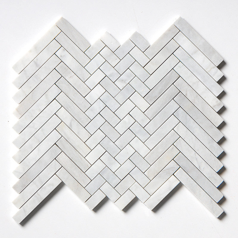 STUDIO : Mixed Herringbone Mosaic (honed | 12"x16"x5/6" | straight cut)