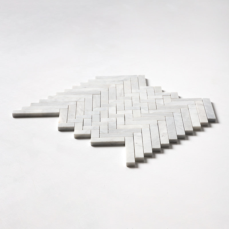STUDIO : Mixed Herringbone Mosaic (honed | 12"x16"x5/6" | straight cut)
