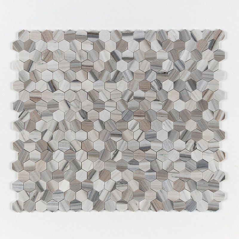 SKYLINE : Hexagon Mosaic (polished | 10"x12"x3/8" | straight cut)