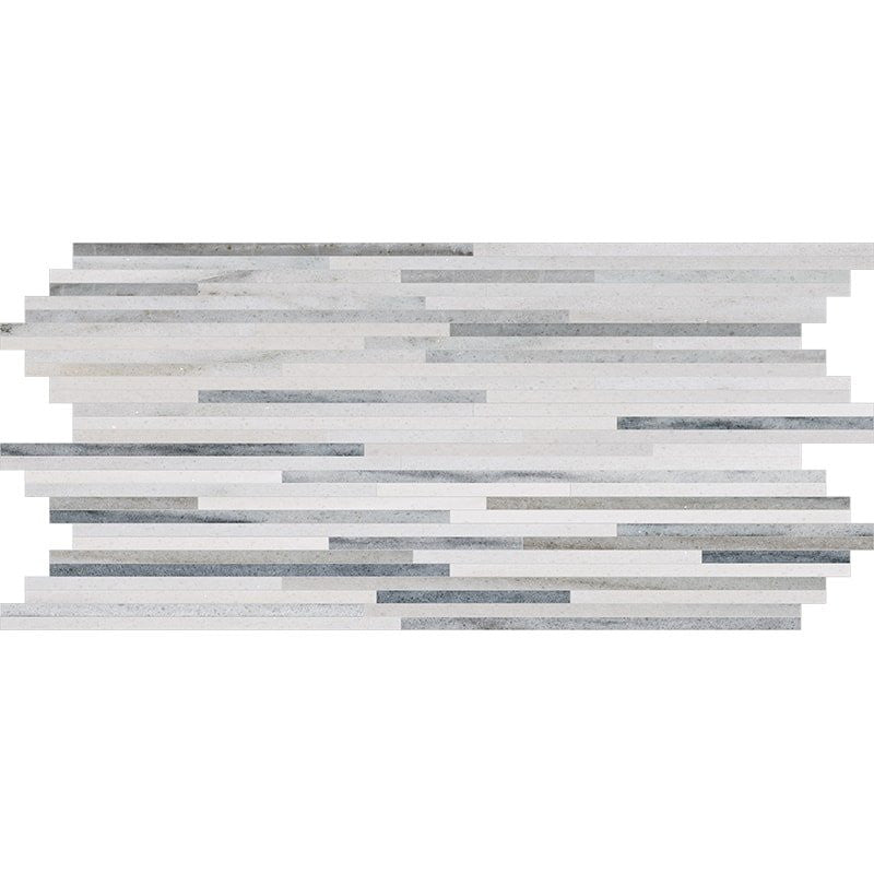 SKYLINE : Bamboo Random Strip Mosaic (polished | 6"x12"x3/8" | straight cut)
