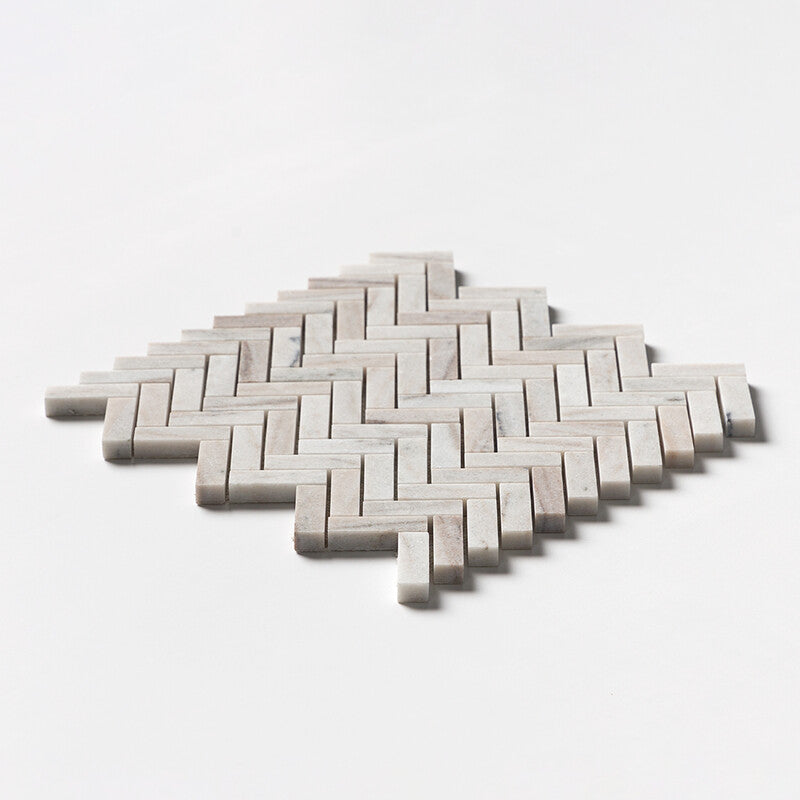 SKYLINE : 5/8X2 Herringbone Mosaic (honed | 12"x13"x1/8" | straight cut)