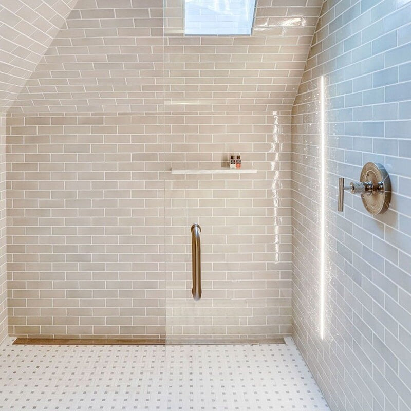 SNOW WHITE : Basketweave Mosaic (polished | 12"x12"x3/8" | straight cut)