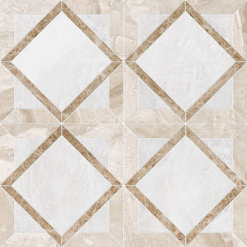 PARADISE : Diana Royal, Paradise Kent Mosaic (polished | 13"x13"x9/16" | straight cut)