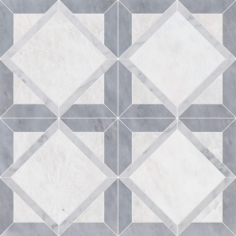ICEBERG : Avenza Allure Light Kent Mosaic (multi finish | 13"x13"x9/16" | straight cut)