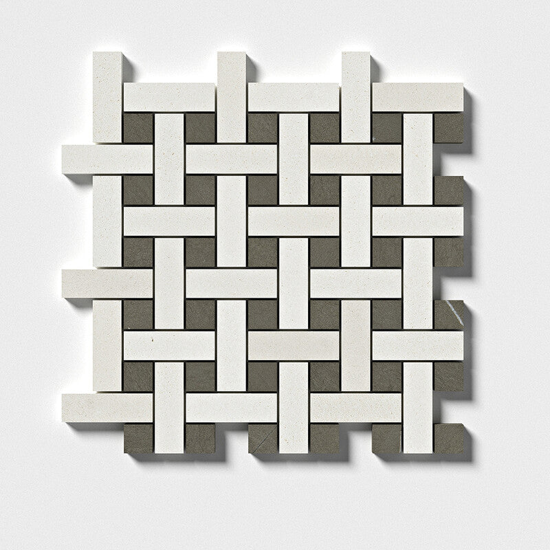 ATELIER MOSAIC: Bosphorus 1X3 Basketweave Mosaic (honed | 12"x12"x5/8" | straight cut)