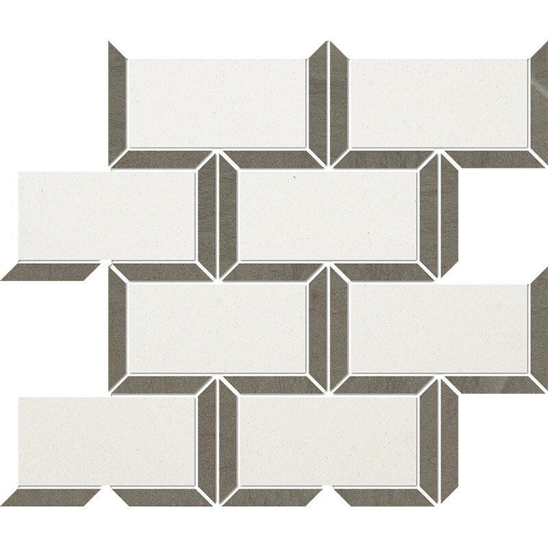 ATELIER MOSAIC: Bosphorus Cascade Staggered Joint Mosaic (honed | 9"x11"x5/8" | straight cut)