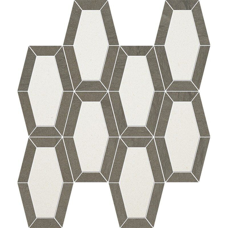 ATELIER MOSAIC: Bosphorus Lincoln Long Hex Mosaic (honed | 10"x12"x1/4" | straight cut)