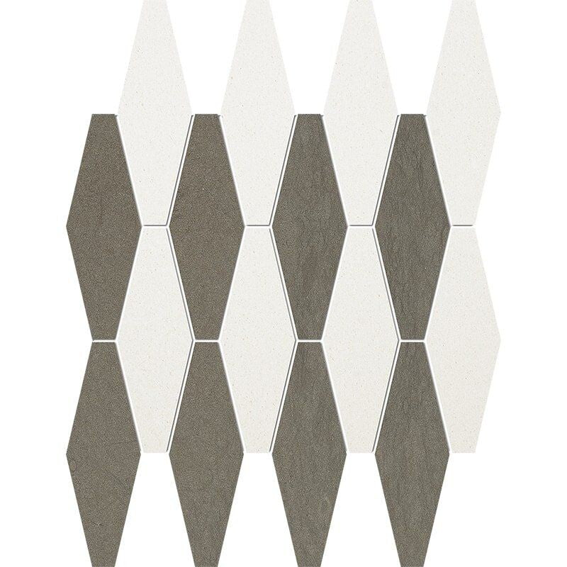 ATELIER MOSAIC: Bosphorus Rhomboid Blend Long Hex Mosaic (honed | 11"x14"x15/16" | straight cut)