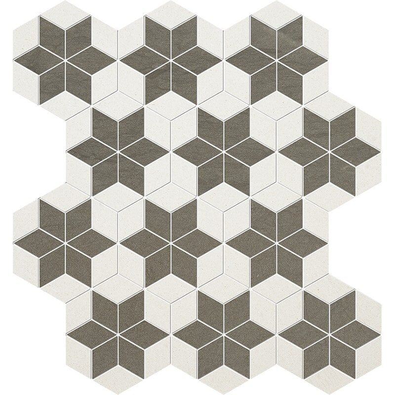 ATELIER MOSAIC: Champagne Stars Diamonds Mosaic (honed | 14"x14"x3/16" | straight cut)