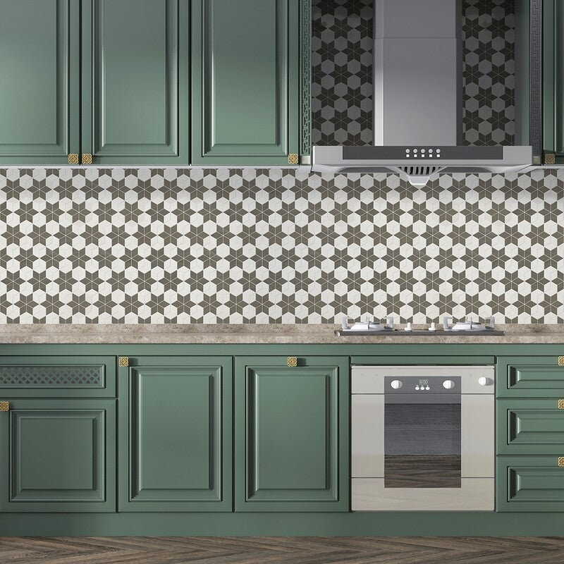 ATELIER MOSAIC: Champagne Stars Diamonds Mosaic (honed | 14"x14"x3/16" | straight cut)