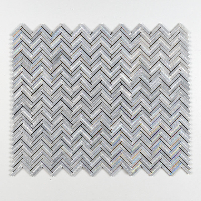 ALLURE LIGHT : 5/8X3 Herringbone Mosaic (honed | 10"x12"x7/16" | straight cut)