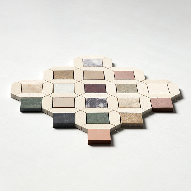 TESSA: Louna Straight Stack Mosaic (honed | 12"x12"x5/8" | straight cut)
