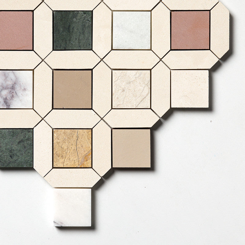 TESSA: Louna Straight Stack Mosaic (honed | 12"x12"x5/8" | straight cut)