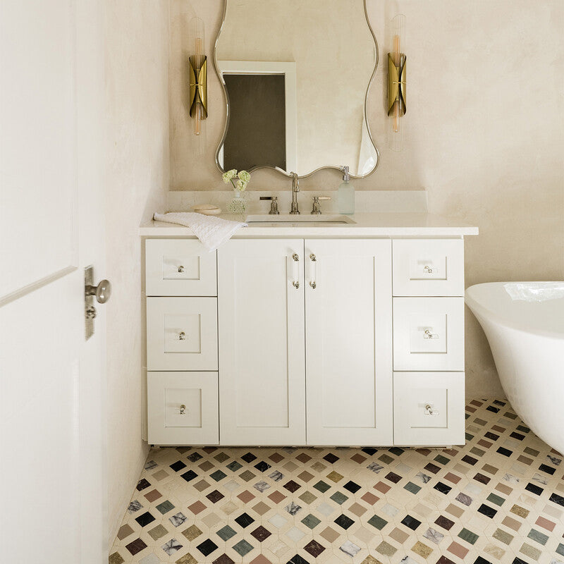 TESSA: Louna Straight Stack Mosaic (honed | 12"x12"x5/8" | straight cut)