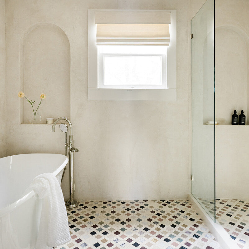 TESSA: Louna Straight Stack Mosaic (honed | 12"x12"x5/8" | straight cut)