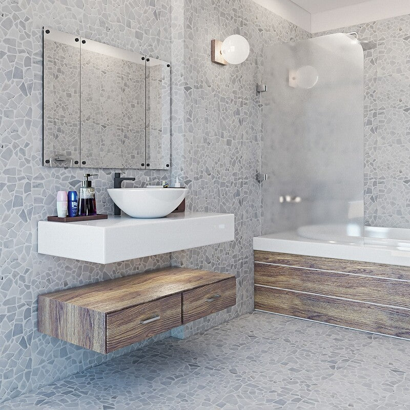 PALLADIAN : Palladian Mosaic (multi finish | 12"x12"x3/8" | straight cut)