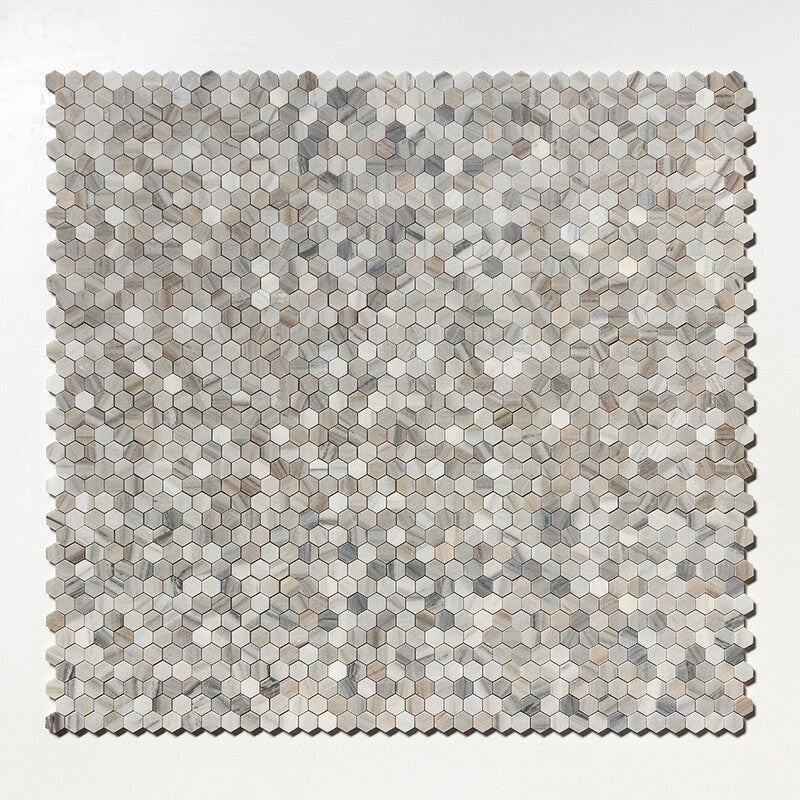 SKYLINE : Hexagon Mosaic (honed | 11"x12"x5/8" | straight cut)