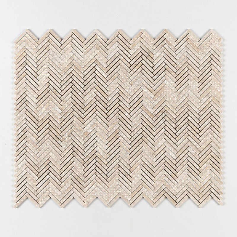 DIANA ROYAL : 5/8X3 Herringbone Mosaic (honed | 10"x12"x7/16" | straight cut)