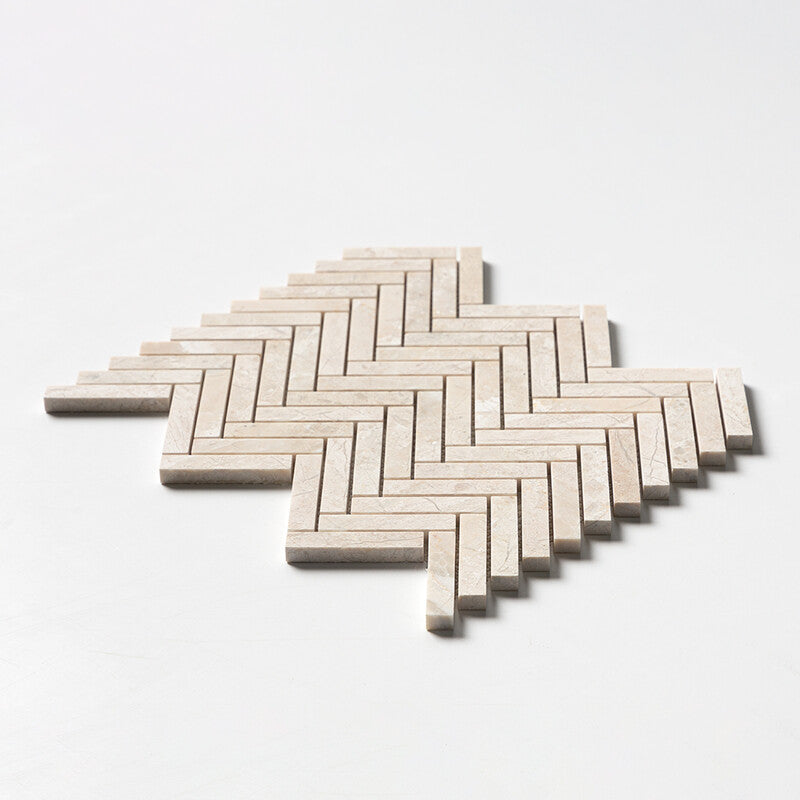 DIANA ROYAL : 5/8X3 Herringbone Mosaic (honed | 10"x12"x7/16" | straight cut)
