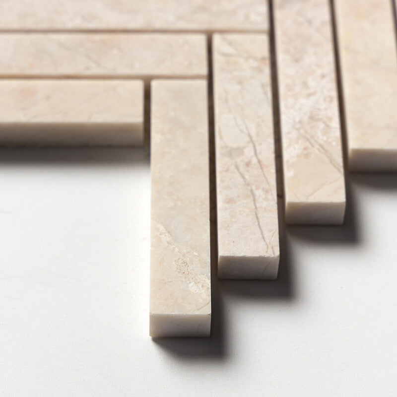 DIANA ROYAL : 5/8X3 Herringbone Mosaic (honed | 10"x12"x7/16" | straight cut)