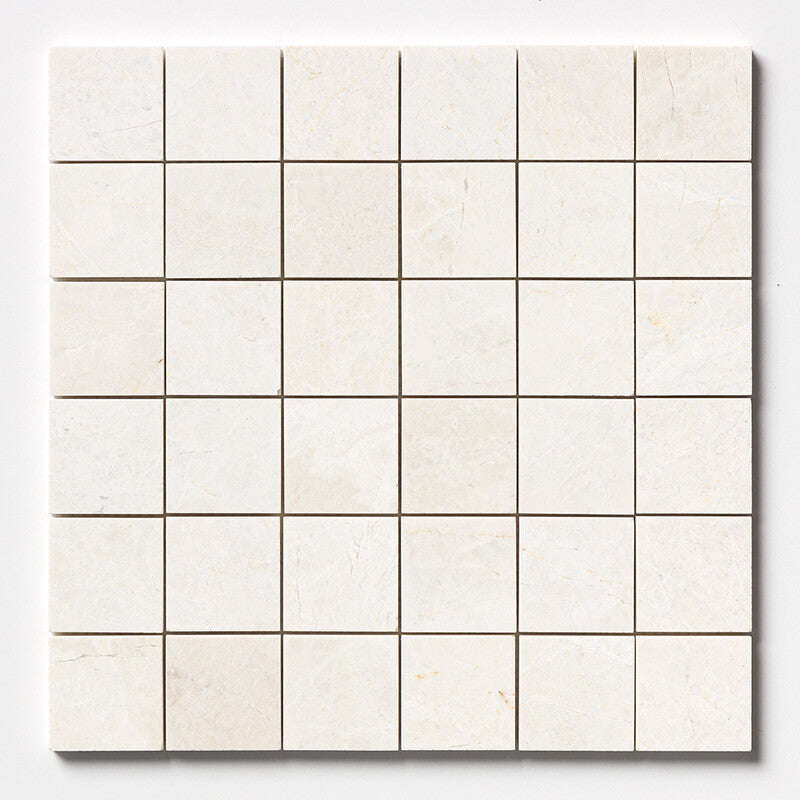 VANILLA: 2X2 Straight Stack Mosaic (honed | 12"x12"x3/8" | straight cut)