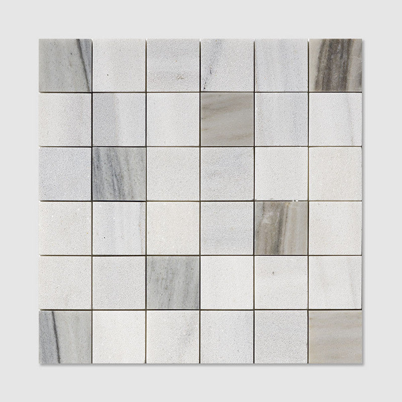 SKYLINE : 2X2 Straight Stack Mosaic (multi finish | 12"x12"x3/8" | straight cut)