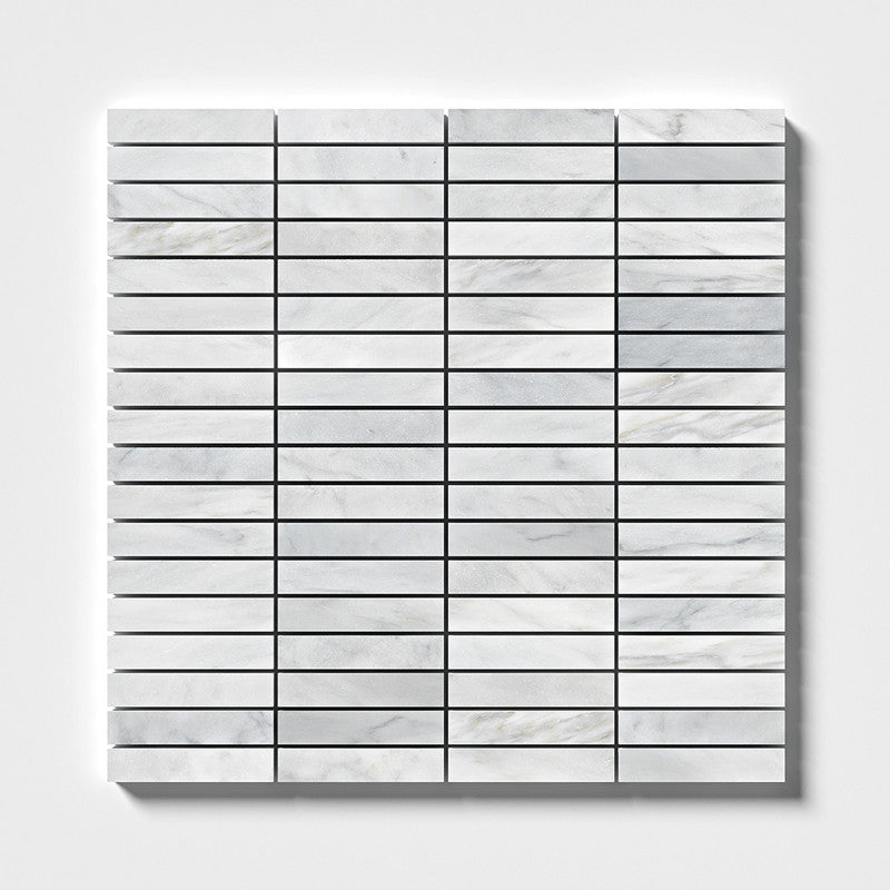 AVENZA : 5/8X3 Straight Stack Mosaic (honed | 12"x12"x3/8" | straight cut)