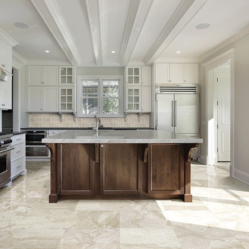 DIMENTIONS  : Diana Royal Snow White Paradise Fusion Chevron Mosaic (multi finish | 11"x16"x7/8" | straight cut)
