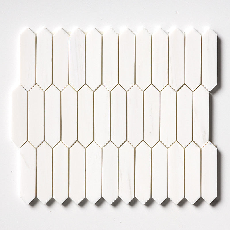 DIMENTIONS  : Baby Picket Mosaic (polished | 11"x13"x3/16" | straight cut)