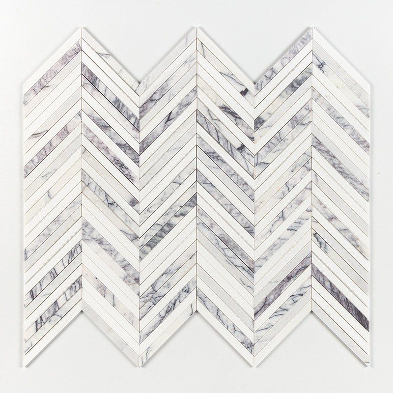 DIMENTIONS  : Thin Chevron Mosaic (honed | 10"x13"x3/8" | straight cut)
