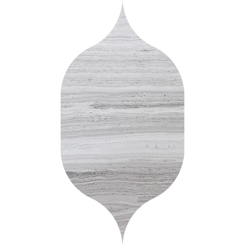 HAISA LIGHT: Gothic Arabesque Marble Waterjet Tile (4⅞"x8¹³⁄₁₆"x⅜" | Honed)