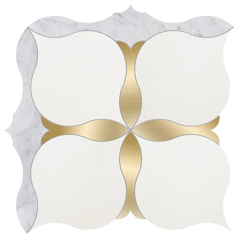 CHAMPAGNE: Avenza Amelia Mosaic (honed | 9"x9"x5/8" | straight cut)